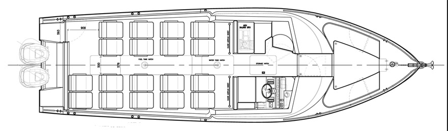 Layout de assentos estilo ônibus